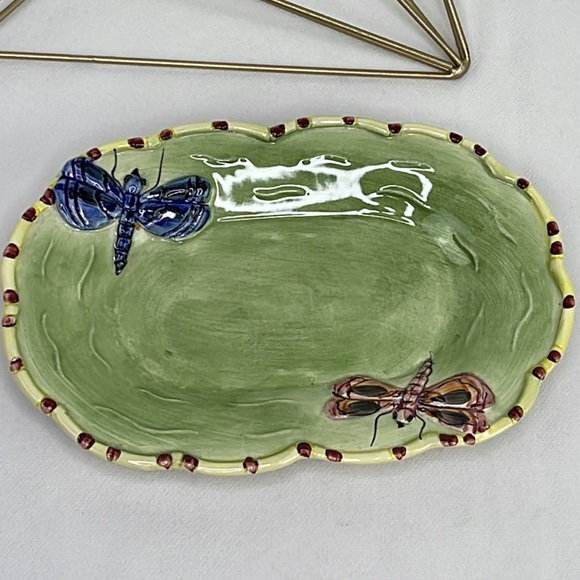 Hand Painted Dragonfly Platter - Picture 2 of 6